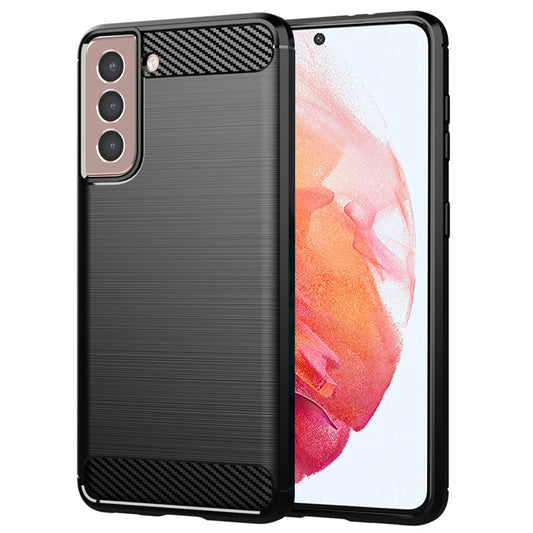 Tok Samsung Galaxy S21 5G G991-hez, Techsuit, Karbon, Fekete