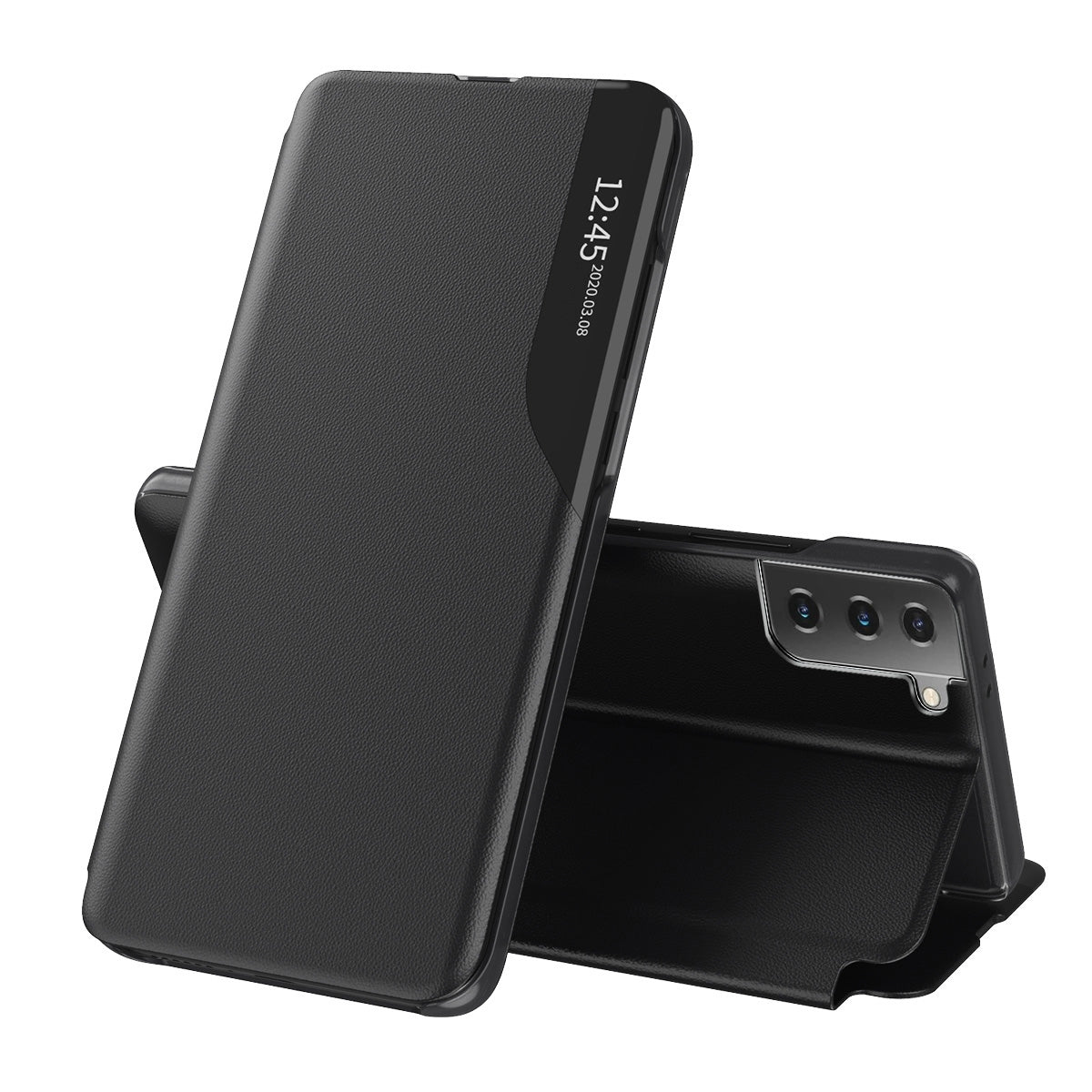 Tok Samsung Galaxy S21 5G G991-hez, Techsuit, eFold, Fekete