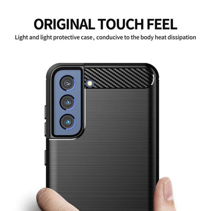 Tok Samsung Galaxy S21 FE 5G G990-hez, Techsuit, Karbon, Fekete