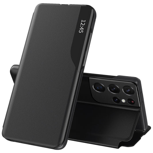 Tok Samsung Galaxy S21 Ultra 5G G998-hoz, Techsuit, eFold, Fekete