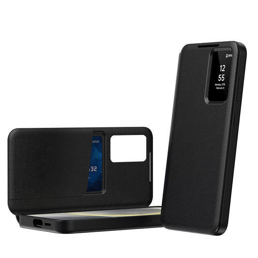 Tok Samsung Galaxy S22 5G S901-hez, Techsuit, SmartView, Fekete