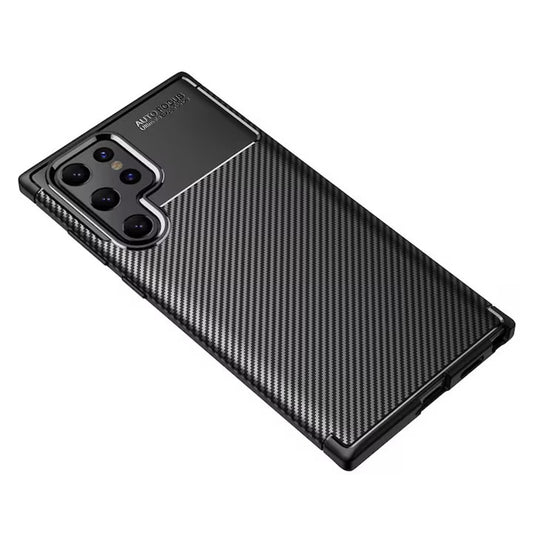 Tok Samsung Galaxy S22 Ultra 5G S908-hoz, Techsuit, CarbonFiber, Fekete