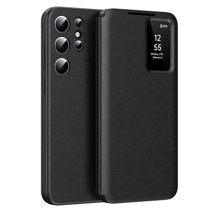 Case for Samsung Galaxy S22 Ultra 5G S908, Techsuit, SmartView, Black
