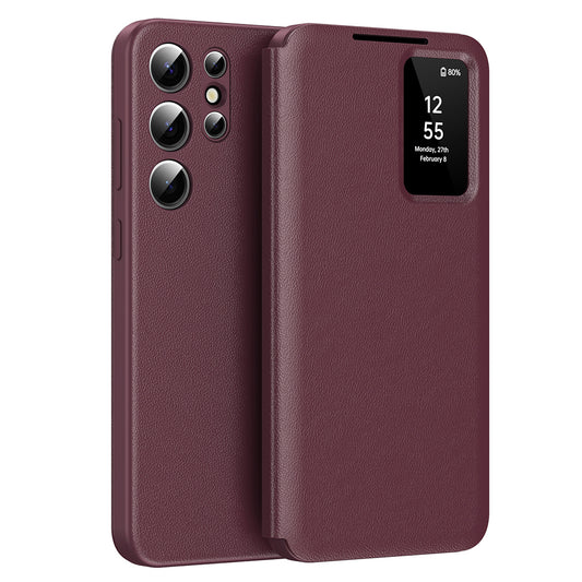 Tok Samsung Galaxy S22 Ultra 5G S908-hoz, Techsuit, SmartView, Piros