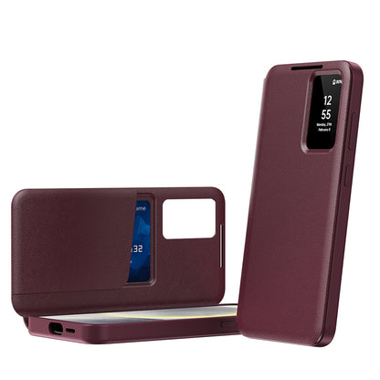 Tok Samsung Galaxy S22 Ultra 5G S908-hoz, Techsuit, SmartView, Piros