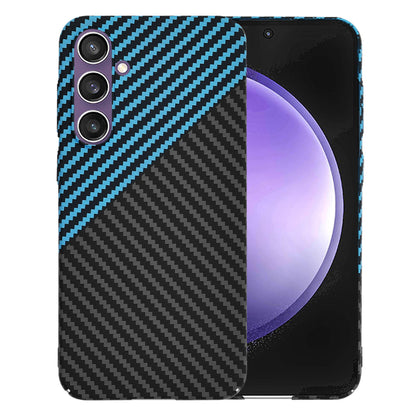Tok Samsung Galaxy S23 FE S711-hez, Techsuit, Carbonite FiberShell, Fekete Kék