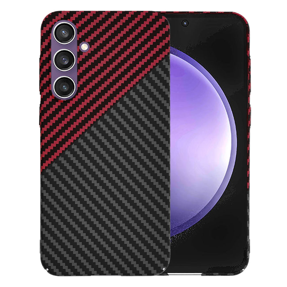 Tok Samsung Galaxy S23 FE S711-hez, Techsuit, Carbonite FiberShell, Fekete Piros