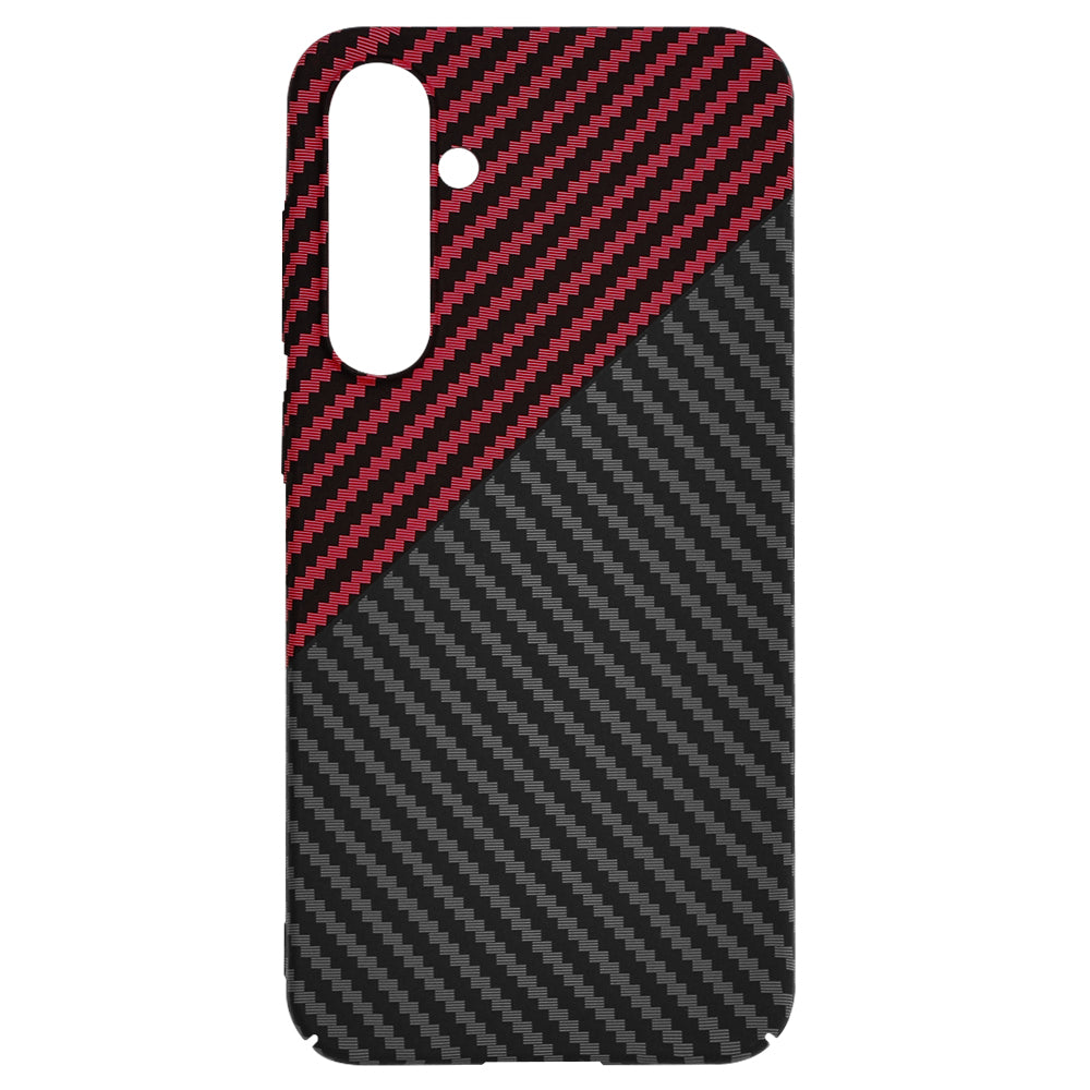 Tok Samsung Galaxy S23 FE S711-hez, Techsuit, Carbonite FiberShell, Fekete Piros