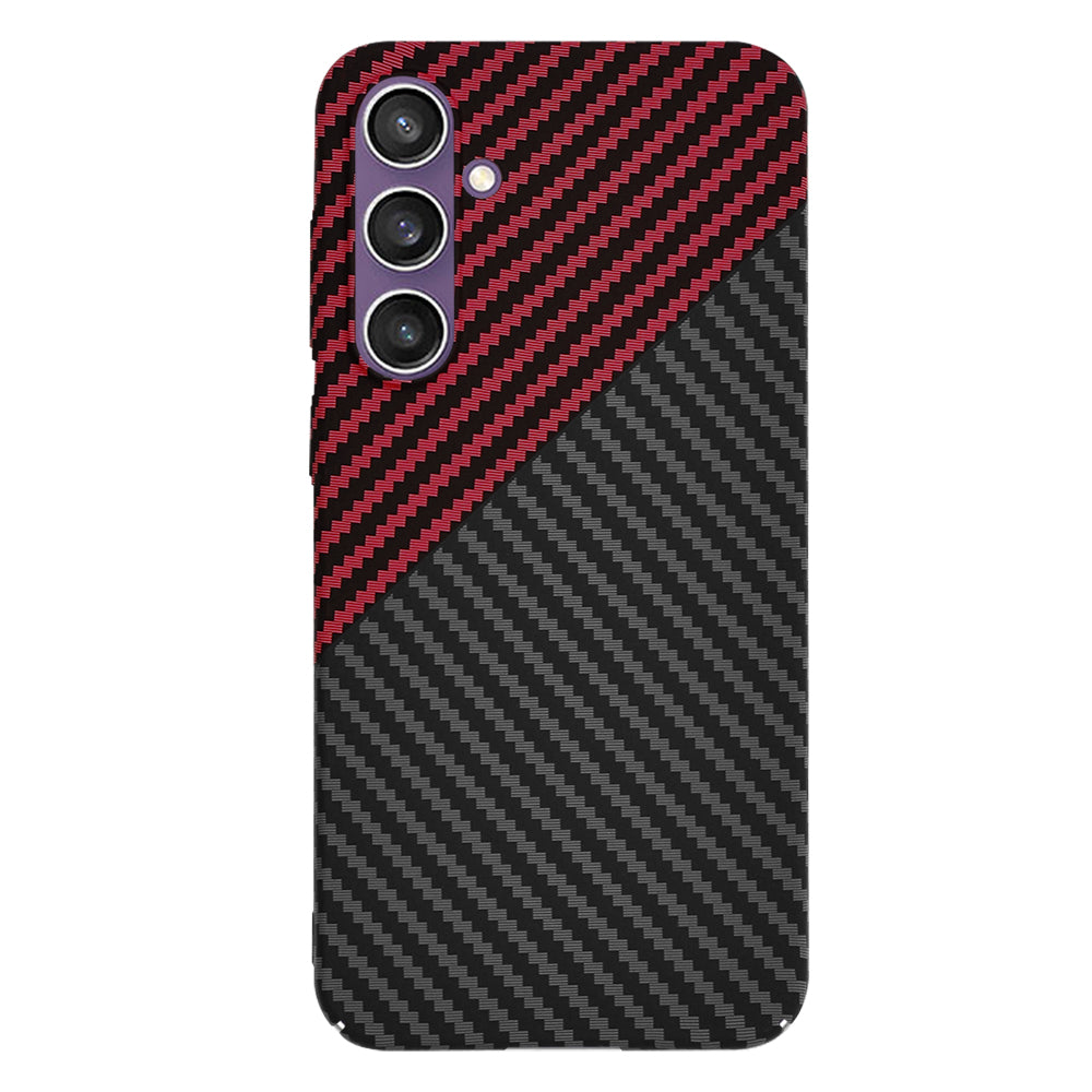 Tok Samsung Galaxy S23 FE S711-hez, Techsuit, Carbonite FiberShell, Fekete Piros
