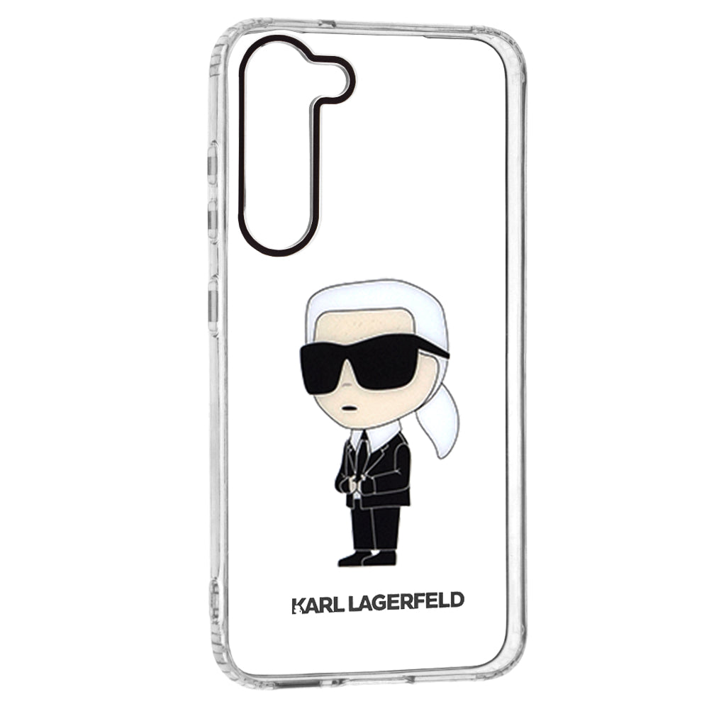 Tok Samsung Galaxy S23+ S916-hoz, Karl Lagerfeld, Ikonik Karl, Átlátszó