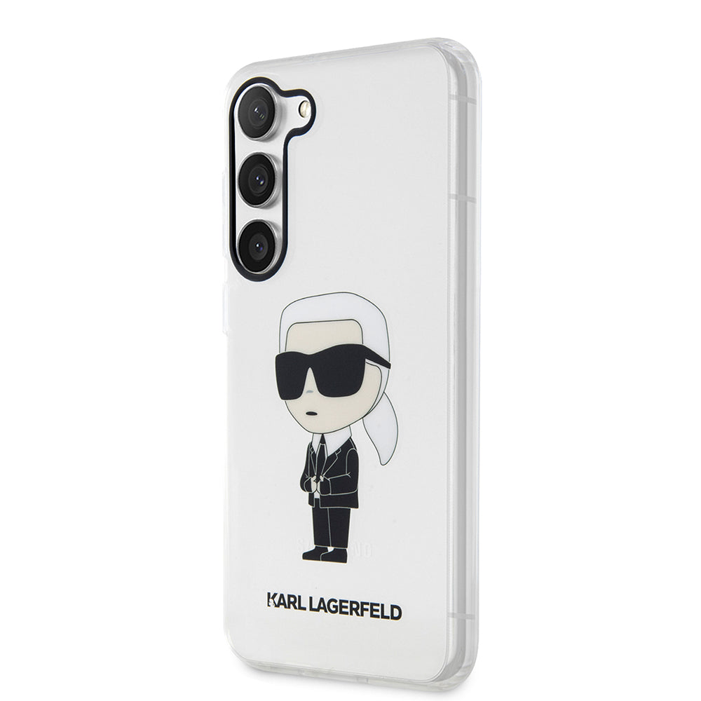 Tok Samsung Galaxy S23+ S916-hoz, Karl Lagerfeld, Ikonik Karl, Átlátszó