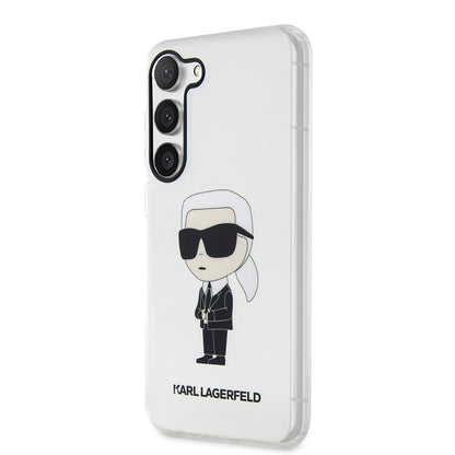 Tok Samsung Galaxy S23+ S916-hoz, Karl Lagerfeld, Ikonik Karl, Átlátszó