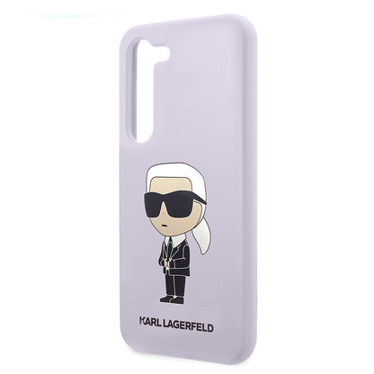 Tok Samsung Galaxy S23+ S916-hoz, Karl Lagerfeld, Ikonik Karl szilikon, lila
