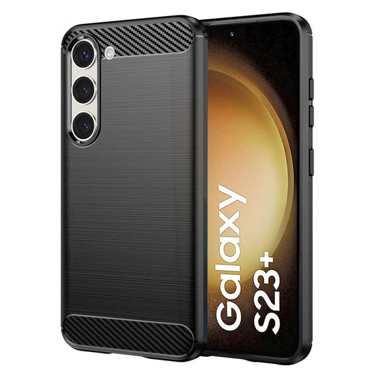 Tok Samsung Galaxy S23+ S916-hez, Techsuit, Karbon, Fekete