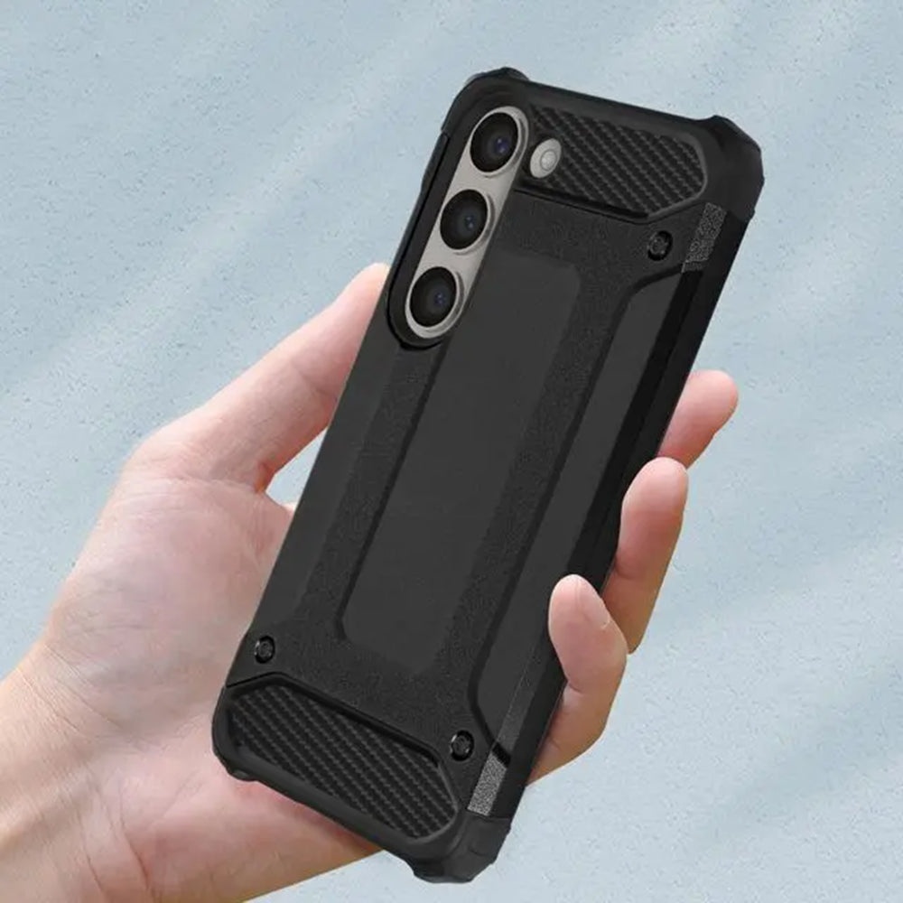 Case for Samsung Galaxy S23+ S916, Techsuit, Hybrid Armor, Black