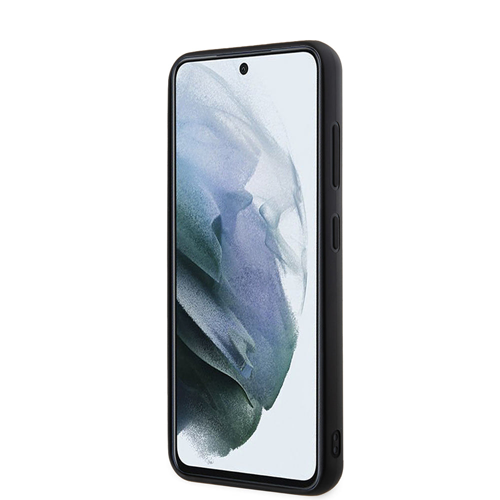 Tok Samsung Galaxy S23 S911-hez, Karl Lagerfeld, 3D Rubber Glitter Logo, Fekete