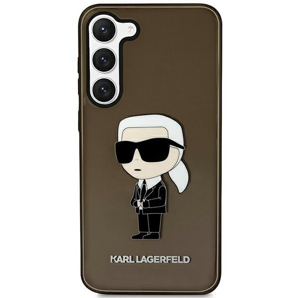 Tok Samsung Galaxy S23 S911-hez, Karl Lagerfeld, Ikonik Karl, Fekete
