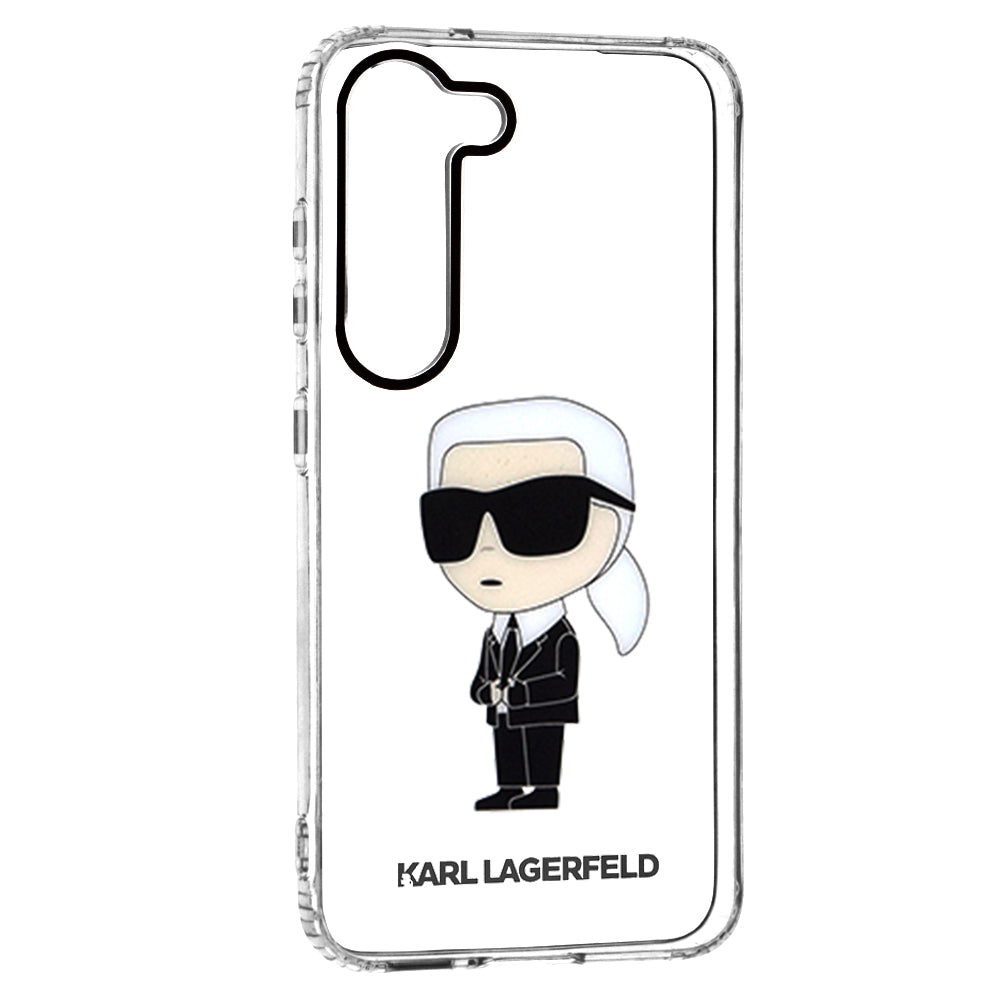 Tok Samsung Galaxy S23 S911-hez, Karl Lagerfeld, Ikonik Karl, Átlátszó