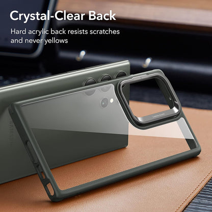 Tok Samsung Galaxy S23 Ultra S918-hoz, ESR, Classic Kickstand, Átlátszó Zöld