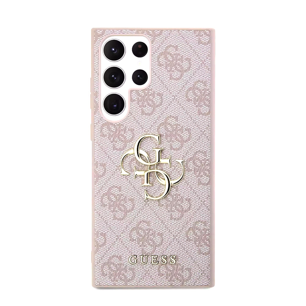 Tok Samsung Galaxy S23 Ultra S918-hoz, Guess, 4G Nagy Logó, Rózsaszín