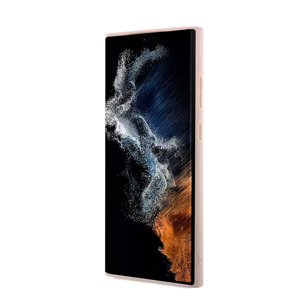 Tok Samsung Galaxy S23 Ultra S918-hoz, Guess, 4G Nagy Logó, Rózsaszín