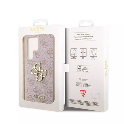 Tok Samsung Galaxy S23 Ultra S918-hoz, Guess, 4G Nagy Logó, Rózsaszín