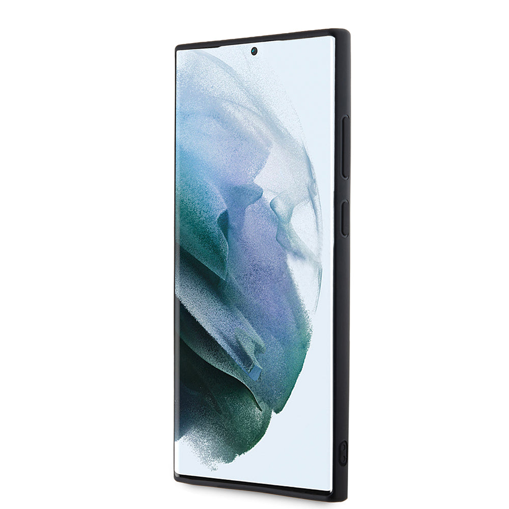 Tok Samsung Galaxy S23 Ultra S918-hoz, Karl Lagerfeld, 3D Rubber Glitter Logo, Fekete