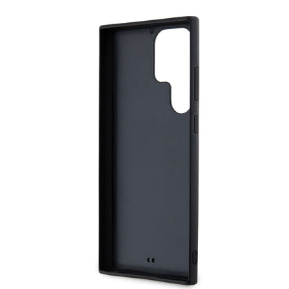 Tok Samsung Galaxy S23 Ultra S918-hoz, Karl Lagerfeld, 3D Rubber Glitter Logo, Fekete