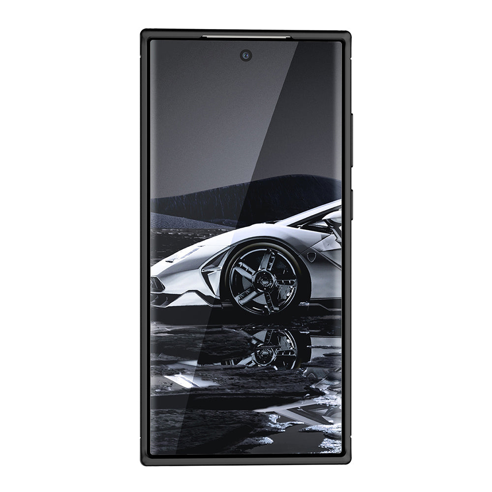 Tok Samsung Galaxy S23 Ultra S918-hoz, Techsuit, CarbonFiber, Fekete
