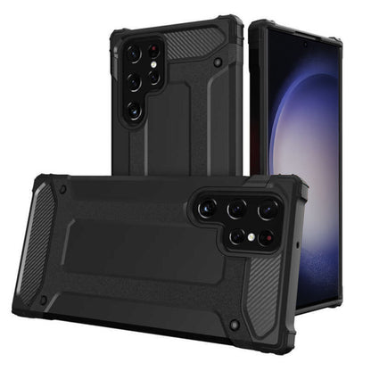 Tok Samsung Galaxy S23 Ultra S918-hoz, Techsuit, Hybrid Armor, Fekete