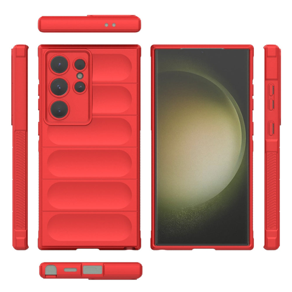 Tok Samsung Galaxy S23 Ultra S918-hoz, Techsuit, Magic Shield, Piros
