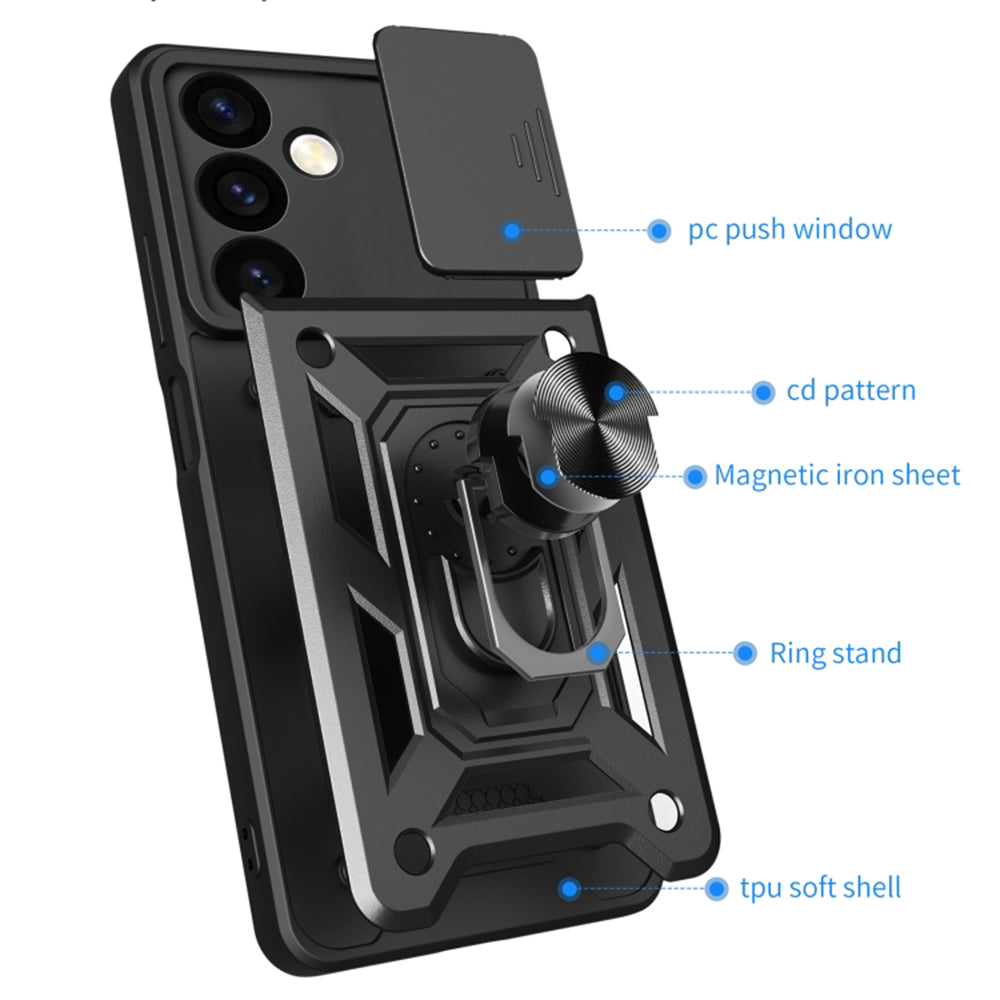 Tok Samsung Galaxy S24 FE S721-hez, Techsuit, CamShield, Kék