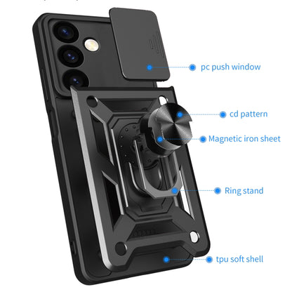 Tok Samsung Galaxy S24 FE S721-hez, Techsuit, CamShield, Kék