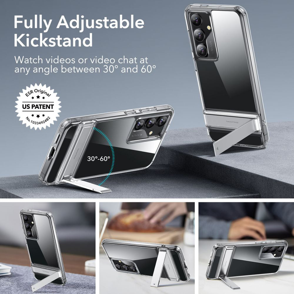Case for Samsung Galaxy S24+ S926, ESR, Air Shield Boost Kickstand, Transparent
