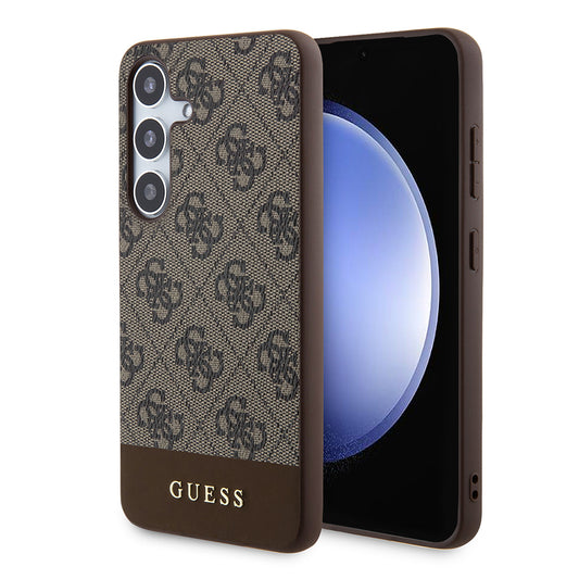 Tok Samsung Galaxy S24+ S926-hoz, Guess, 4G Stripe, Barna