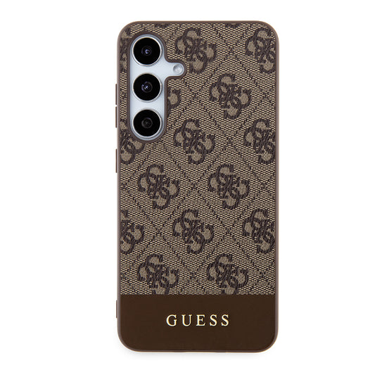Tok Samsung Galaxy S24+ S926-hoz, Guess, 4G Stripe, Barna
