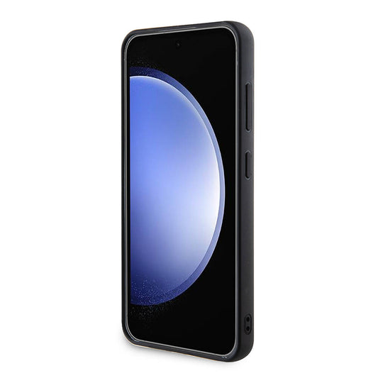 Tok Samsung Galaxy S24+ S926-hoz, Guess, Rhinestone Triangle Logo, Fekete