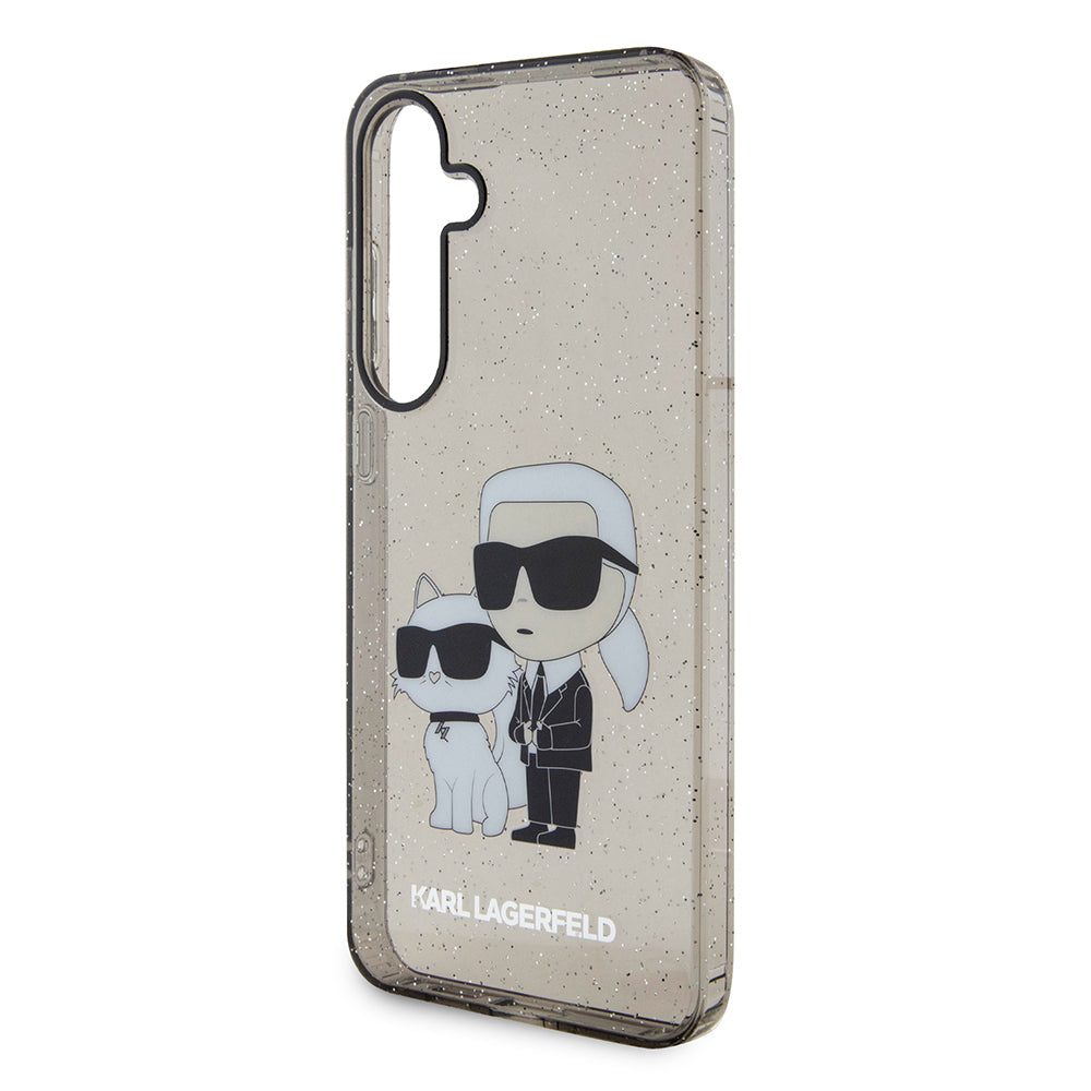 Tok Samsung Galaxy S24+ S926-hoz, Karl Lagerfeld, Glitter Karl & Choupette, Kék