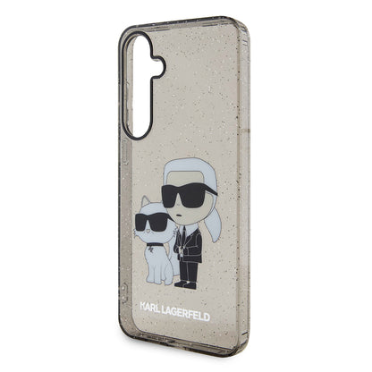 Tok Samsung Galaxy S24+ S926-hoz, Karl Lagerfeld, Glitter Karl & Choupette, Kék