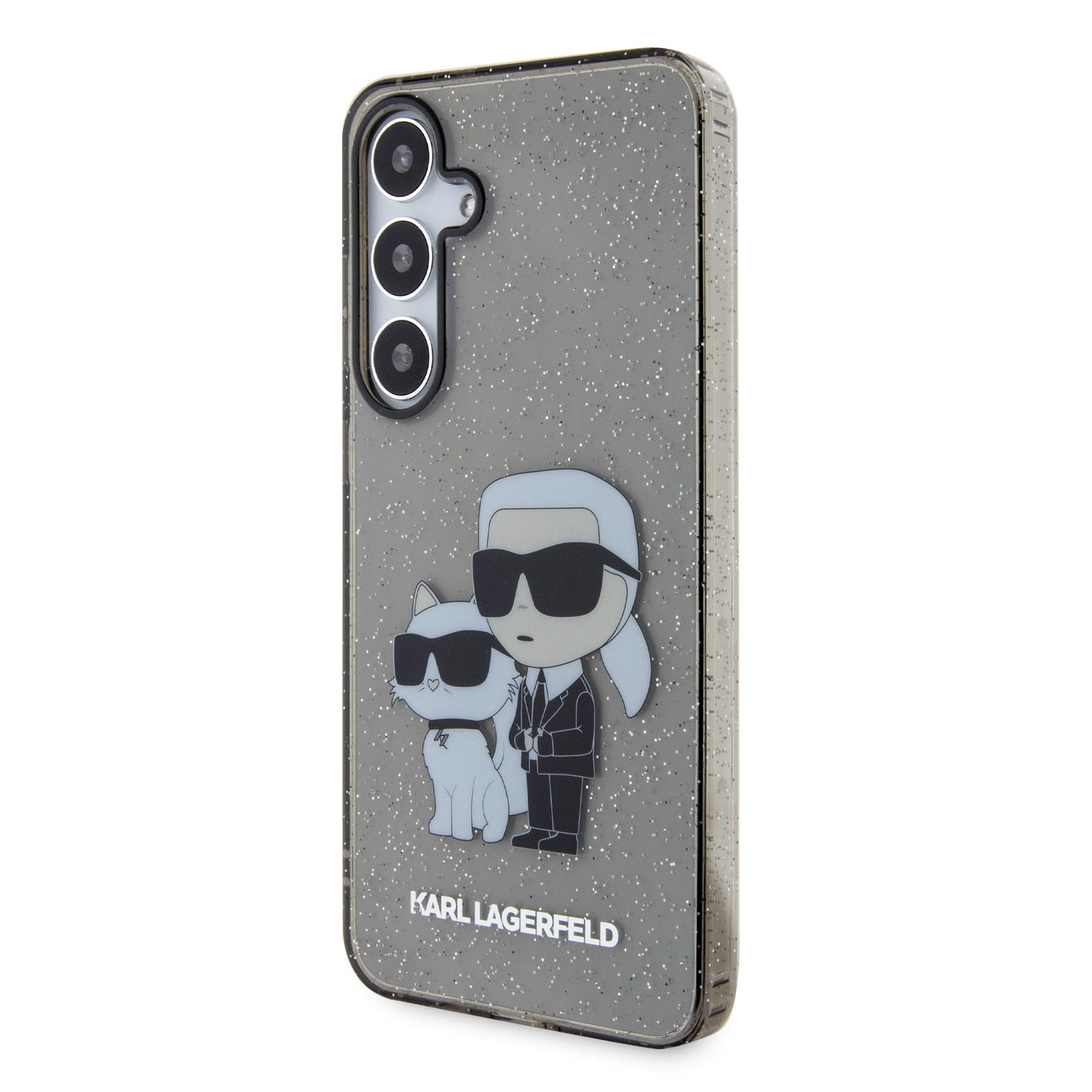Tok Samsung Galaxy S24+ S926-hoz, Karl Lagerfeld, Glitter Karl & Choupette, Kék