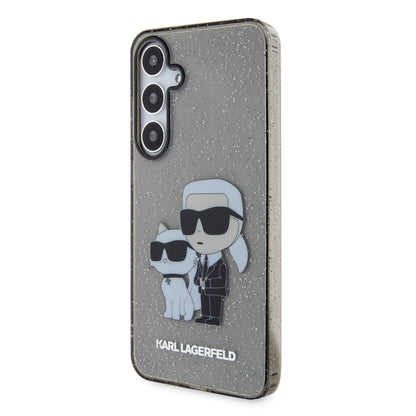 Tok Samsung Galaxy S24+ S926-hoz, Karl Lagerfeld, Glitter Karl & Choupette, Kék