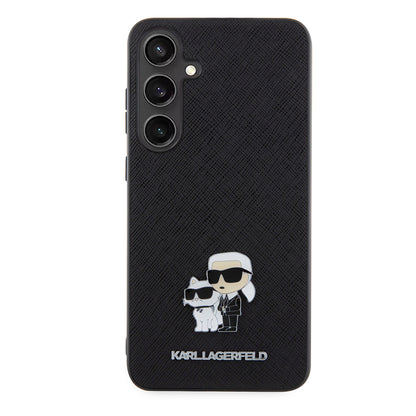 Tok Samsung Galaxy S24+ S926-hoz, Karl Lagerfeld, Saffiano Karl & Choupette Metal, Fekete