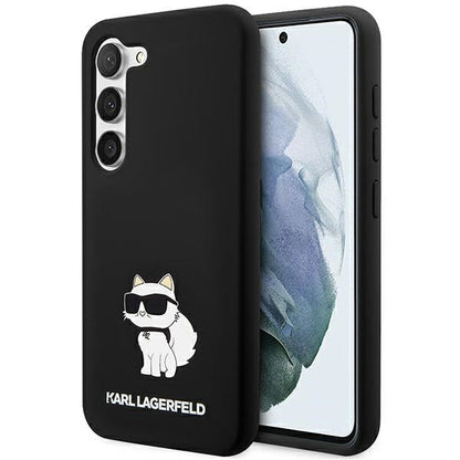 Tok Samsung Galaxy S24+ S926-hoz, Karl Lagerfeld, Choupette szilikon, fekete