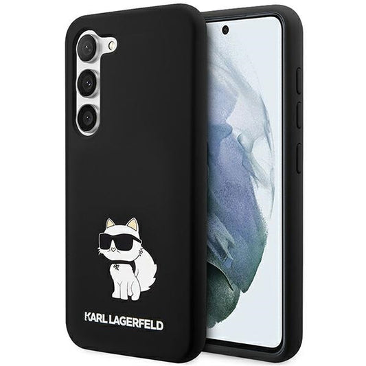 Tok Samsung Galaxy S24+ S926-hoz, Karl Lagerfeld, Choupette szilikon, fekete