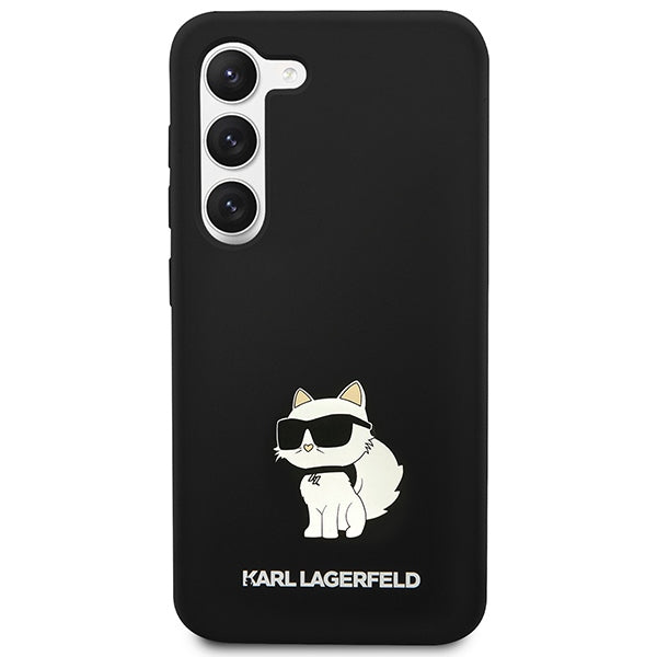 Tok Samsung Galaxy S24+ S926-hoz, Karl Lagerfeld, Choupette szilikon, fekete