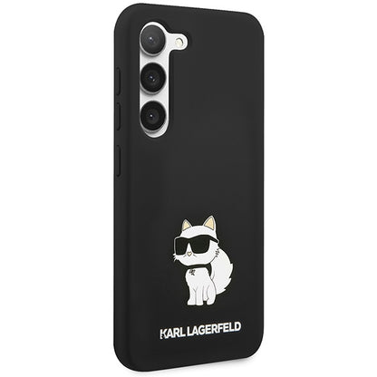 Tok Samsung Galaxy S24+ S926-hoz, Karl Lagerfeld, Choupette szilikon, fekete