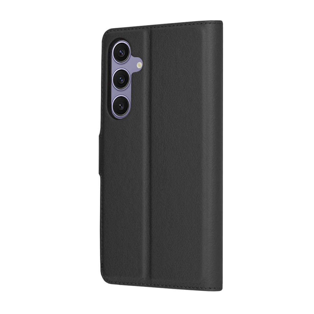 Tok Samsung Galaxy S24+ S926-hoz, Techsuit, bőr folio, fekete