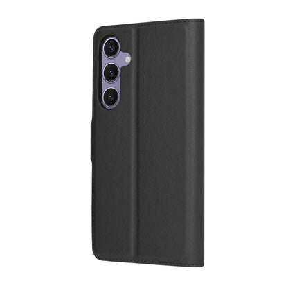 Tok Samsung Galaxy S24+ S926-hoz, Techsuit, bőr folio, fekete
