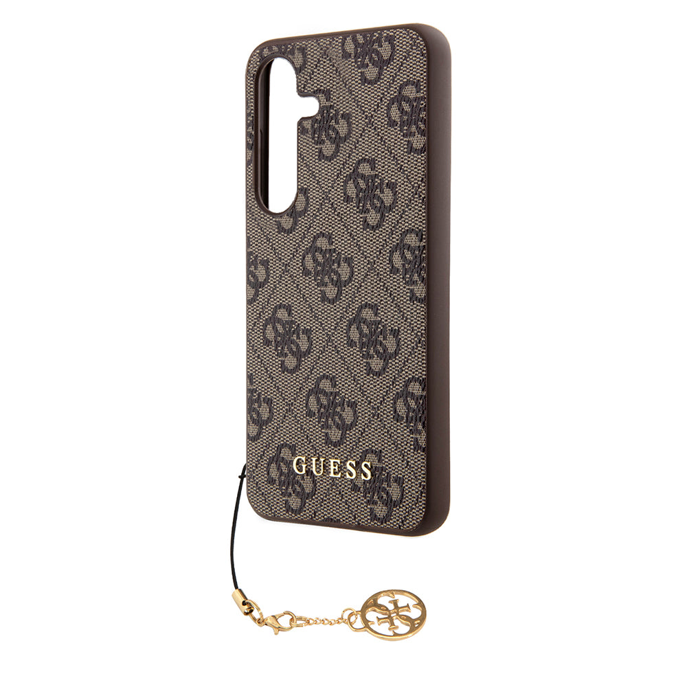 Tok Samsung Galaxy S24 S921-hez, Guess, 4G Charm, Barna