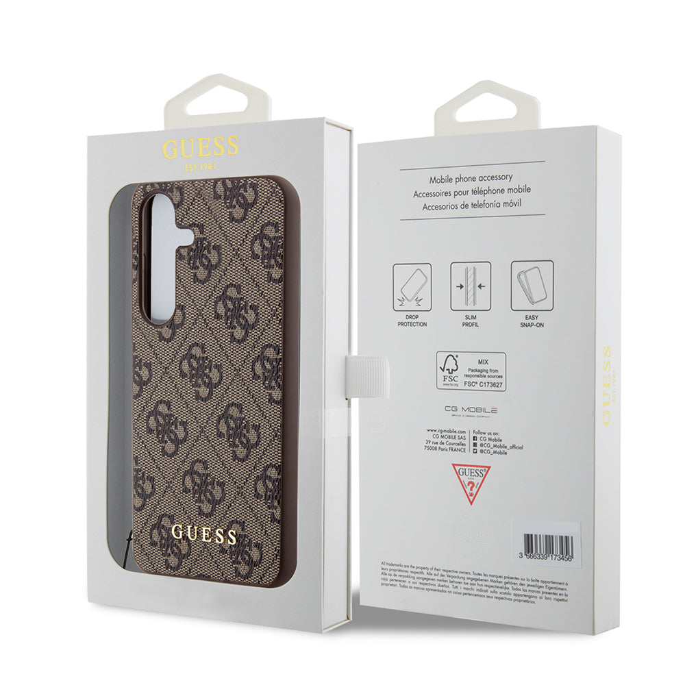 Tok Samsung Galaxy S24 S921-hez, Guess, 4G Charm, Barna